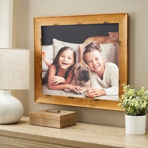 Family photo in a custom picture frame
